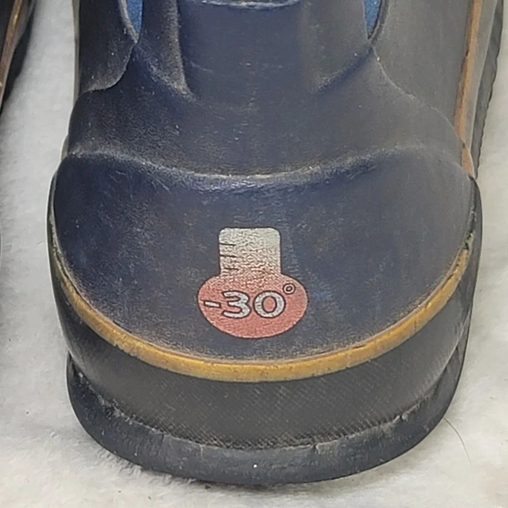 Bogs Kids Classic Waterproof Insulated Snow Boots Size 12 High Handles Blue